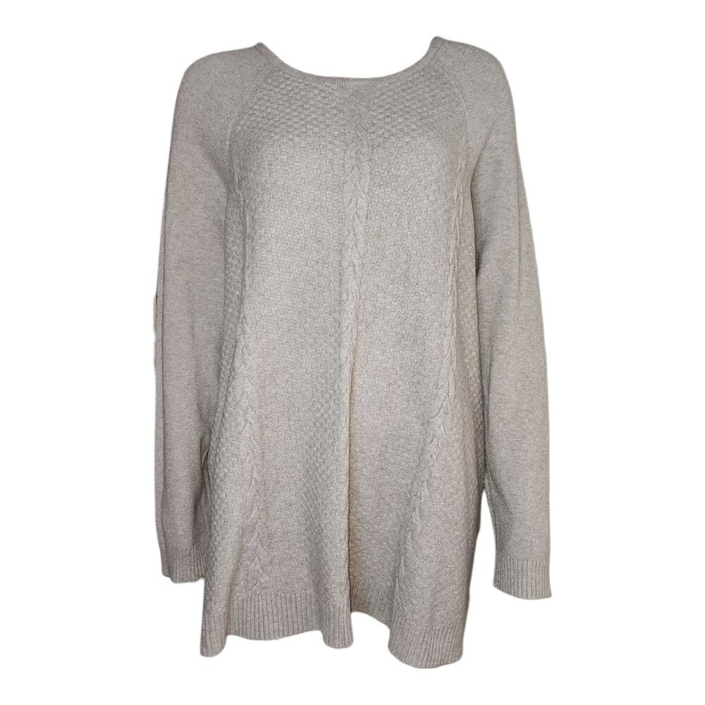 Evolution by Cyrus Sweater Womens Size 3X Milanya Cozy Soft Neutral‎ Oatmeal